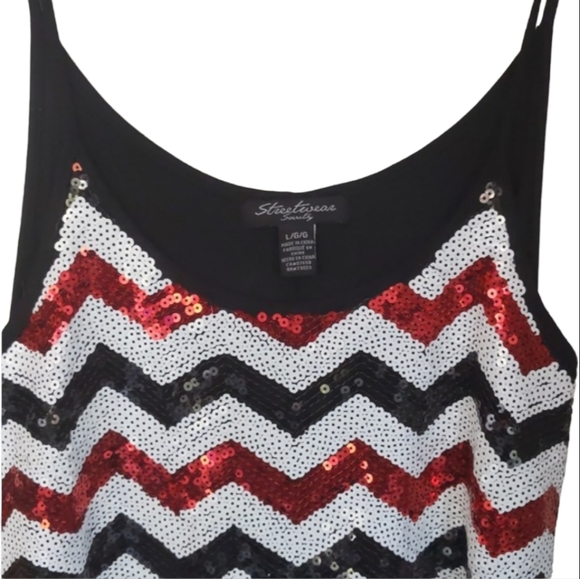Streetwear Society sequinned tank top size L/G - Picture 2 of 10